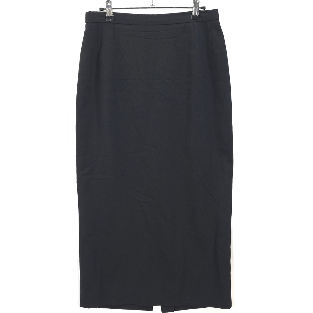 Alliance Wear Maxi Skirt Straight Pencil Black Women 10 Dark Academia Vintage